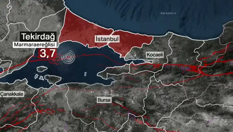 Marmara Denizi'nde 3,7 Büyüklüğünde Deprem: Aylardır Beklenen Sarsıntı Geldi