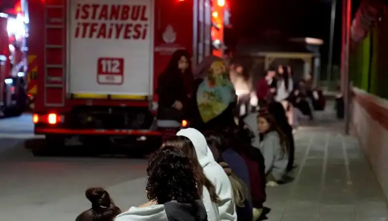 2500 Kişilik Kız Öğrenci Yurdunda Çıkan Yangın Panik Yarattı!
