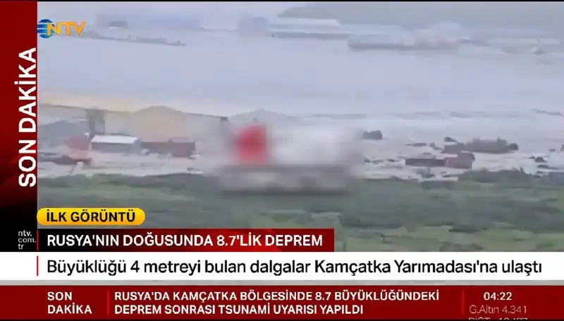 Kamçatka Kıyılarında İlk Tsunami Dalgaları Alarm Verdi!